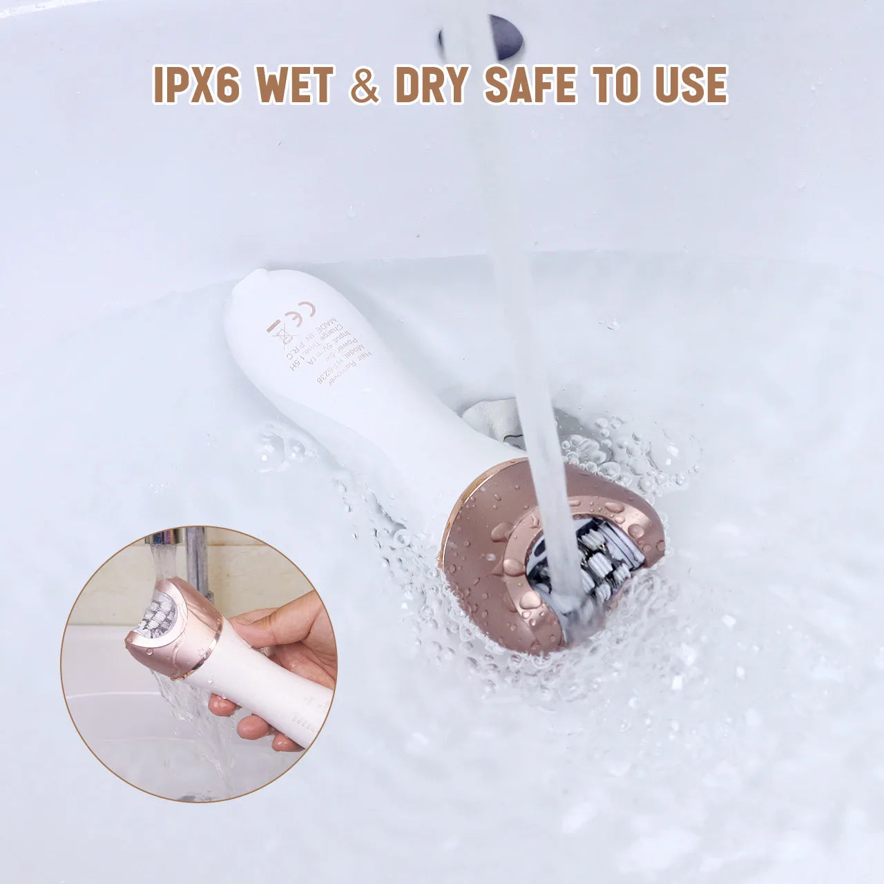 Surker 2-in-1 White Epilator Ladies Face Electric Shavers