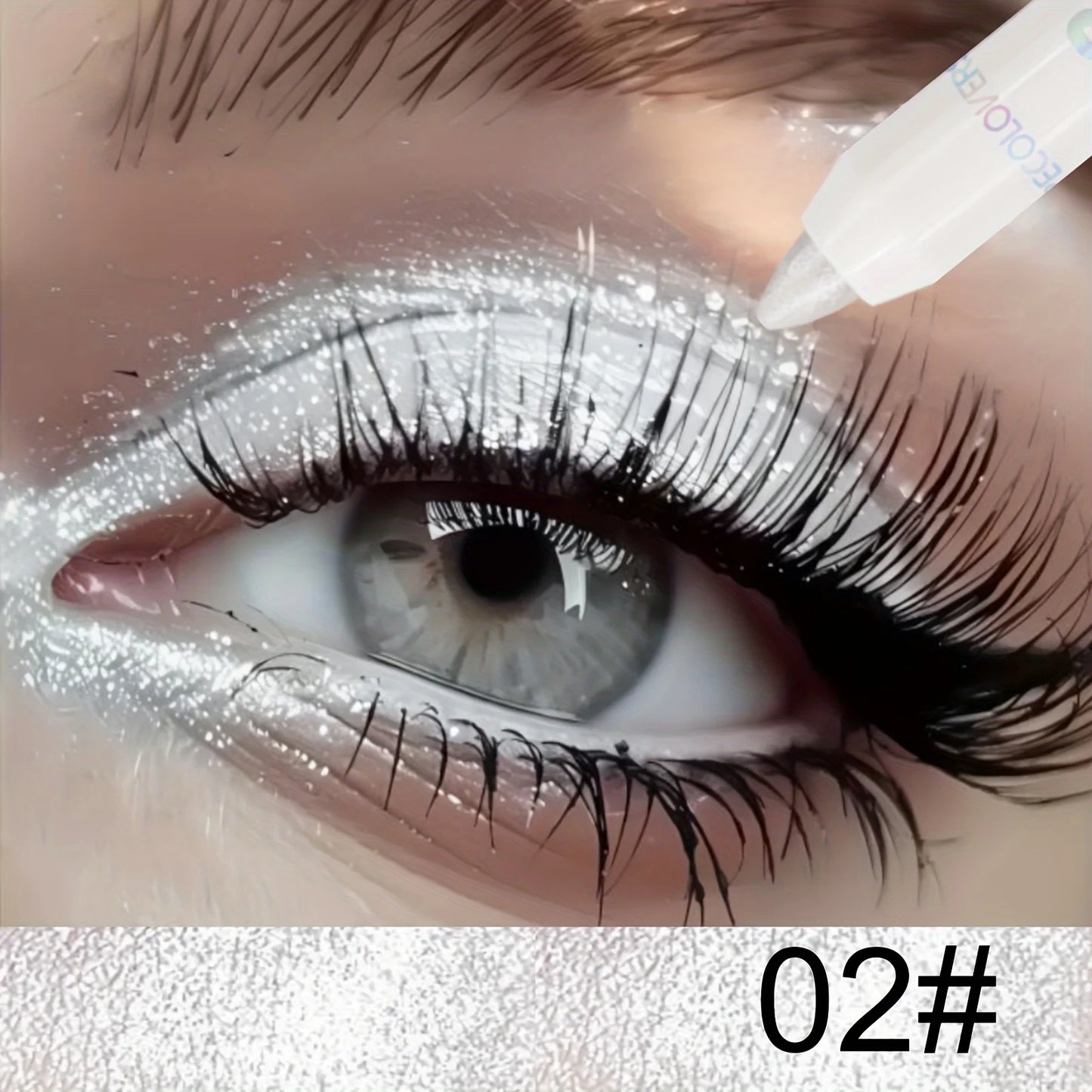 Waterproof Eyeshadow Pencil Pigmented Shimmer Matte Neutral Brown 1PC