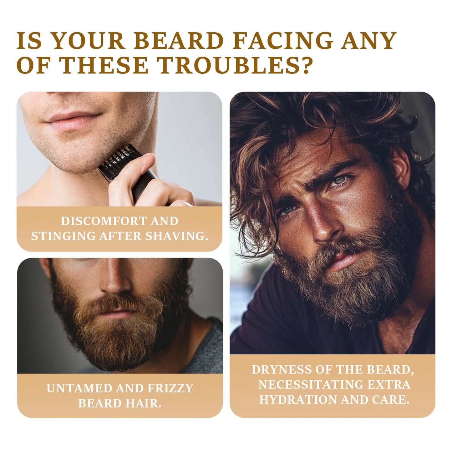 Original Lanthome Beard Balm Conditioner Oil 60g for Growth