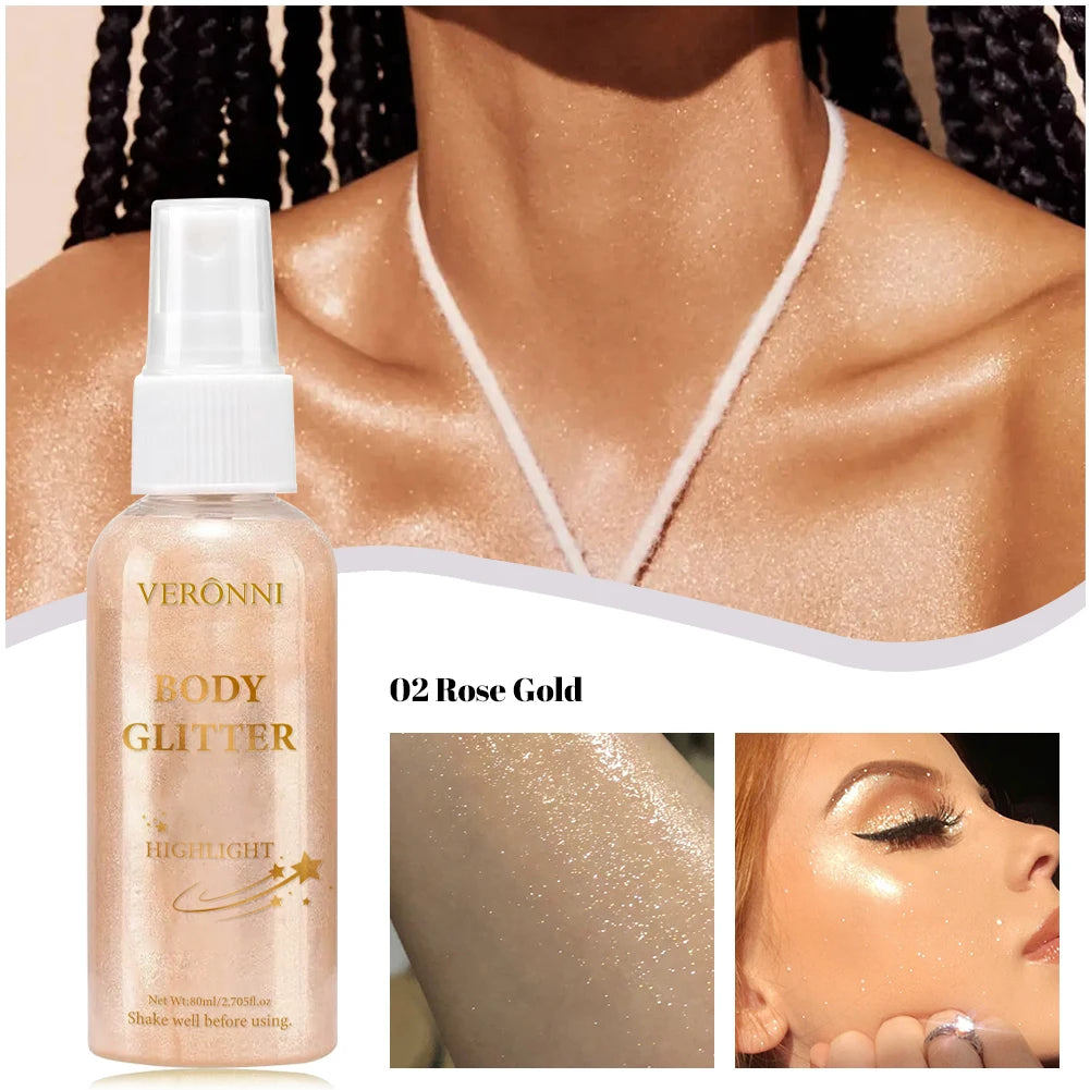 Shimmer Body Highlighter Oil Makeup Full Body & Face Glow-Up