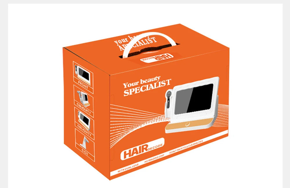 Professional use Digital Skin Analyzer 2025 HD Professional Hair Scalp Camera Detector Hair Follicle Oil Moisture Test Device 10inch 50/200X