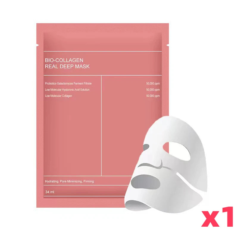Bio Collagen Face Mask Shrink Pores Deep Hydrating Overnight Moisturizing Mask 20/10/5PCs