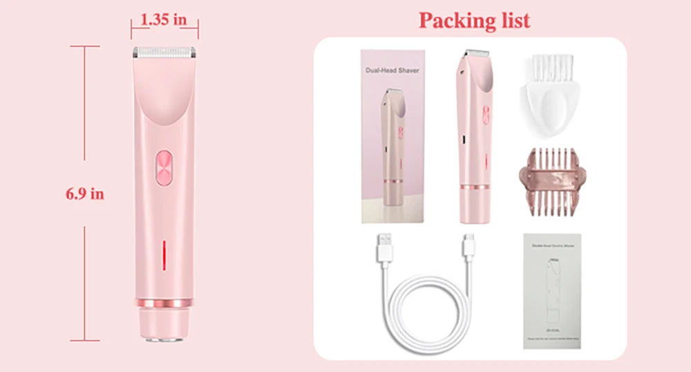 Electric Razor Woman Shaver Painless Mustache Epilator Leg Bikini Body
