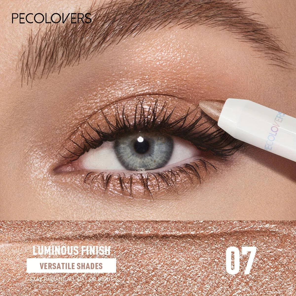 Waterproof Eyeshadow Pencil Pigmented Shimmer Matte Neutral Brown 1PC