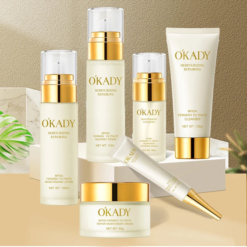OKADY Bifida Ferment Lysate Moisturizing Anti-Aging Lotion Cream Organic Set