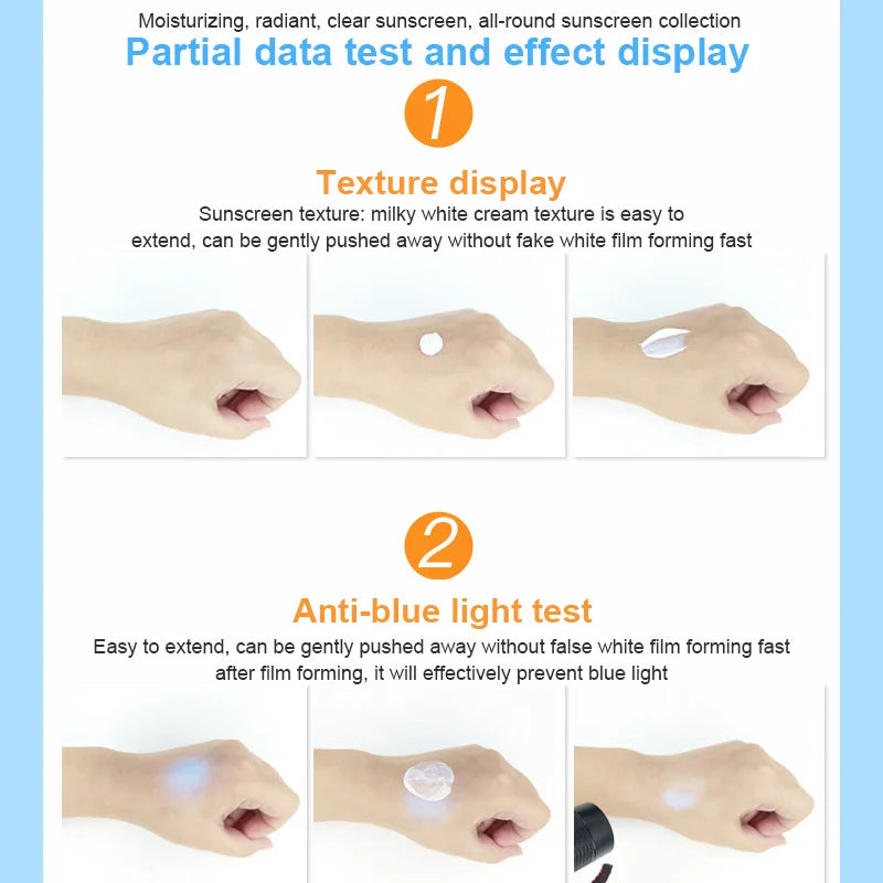 Sunscreen SPF50+ Facial Body Cream Moisturizing