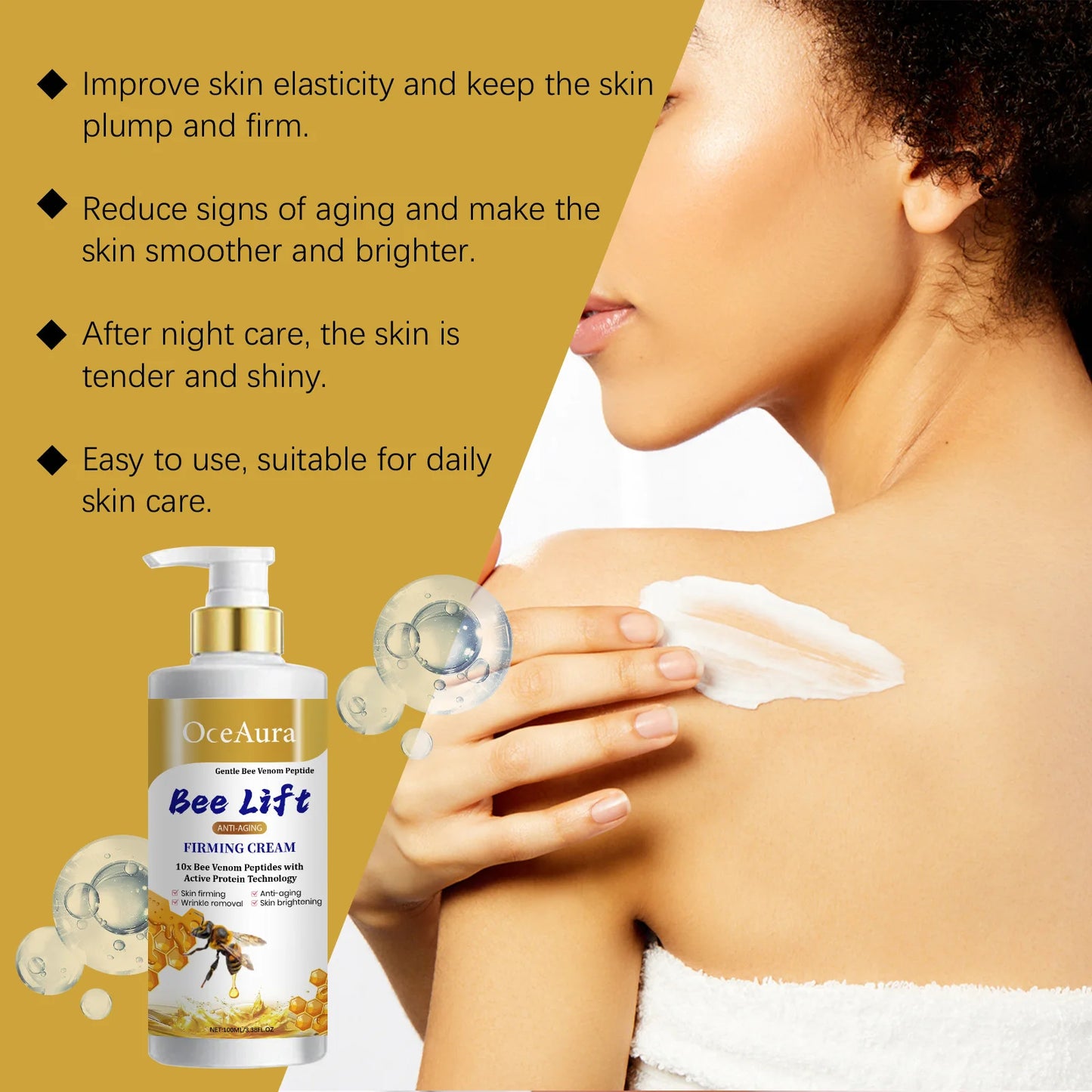 Body Lotion Bee Firming Wrinkle Removal Fine Lines Increase Elasticity