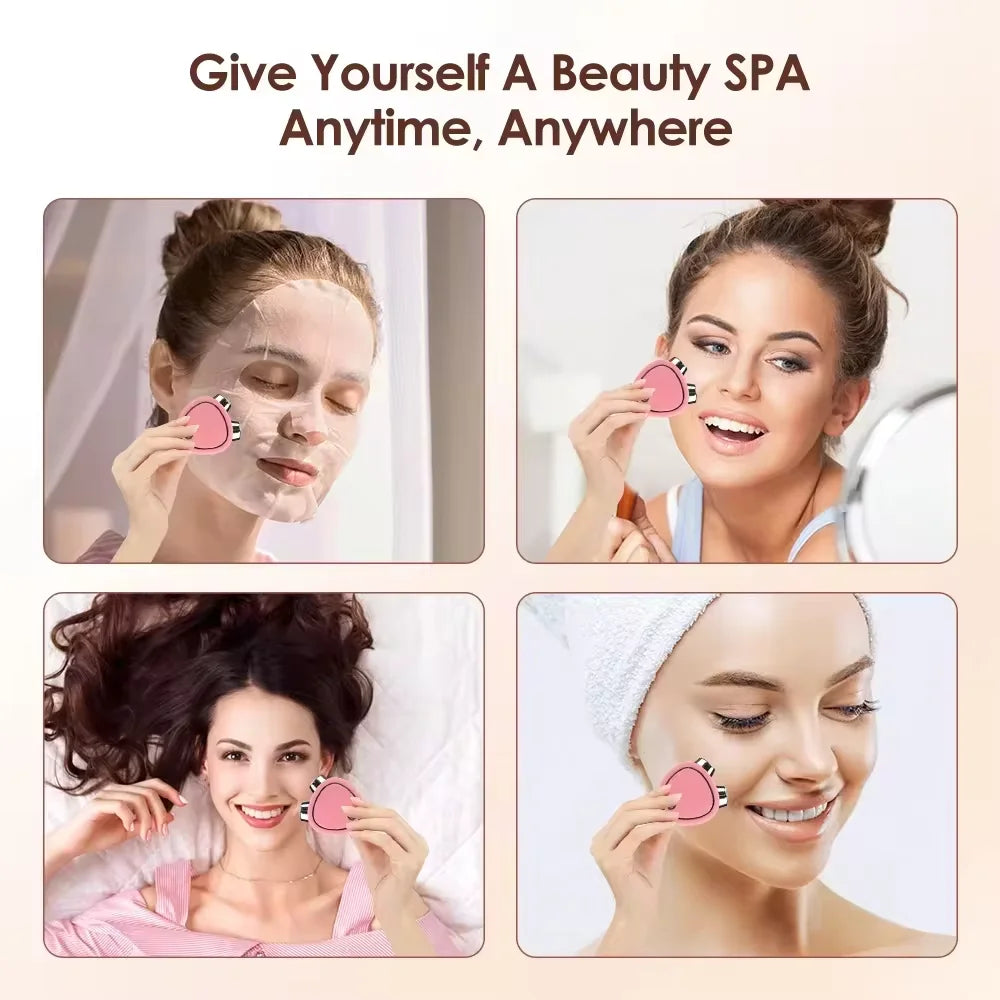 Mini Micro-Electric Facial Beauty Instrument Portable Dual-Head Massage