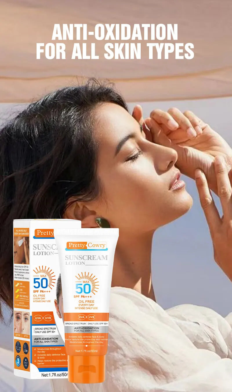 Daily Sunscreen SPF 50+ UV Moisturizing Anti-Aging Waterproof