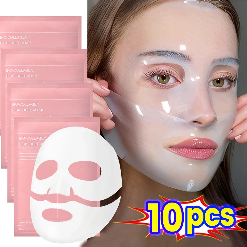 Bio Collagen Face Mask Deep Hydrating Moisturizing Firming 1/2/5/10Pcs