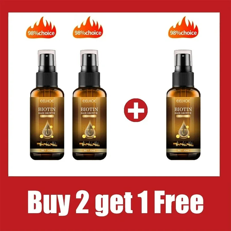 Biotin Hair Growth Spray, Anti-Loss, Prevent Thicken Hair,30ml Treatment for Men & Women