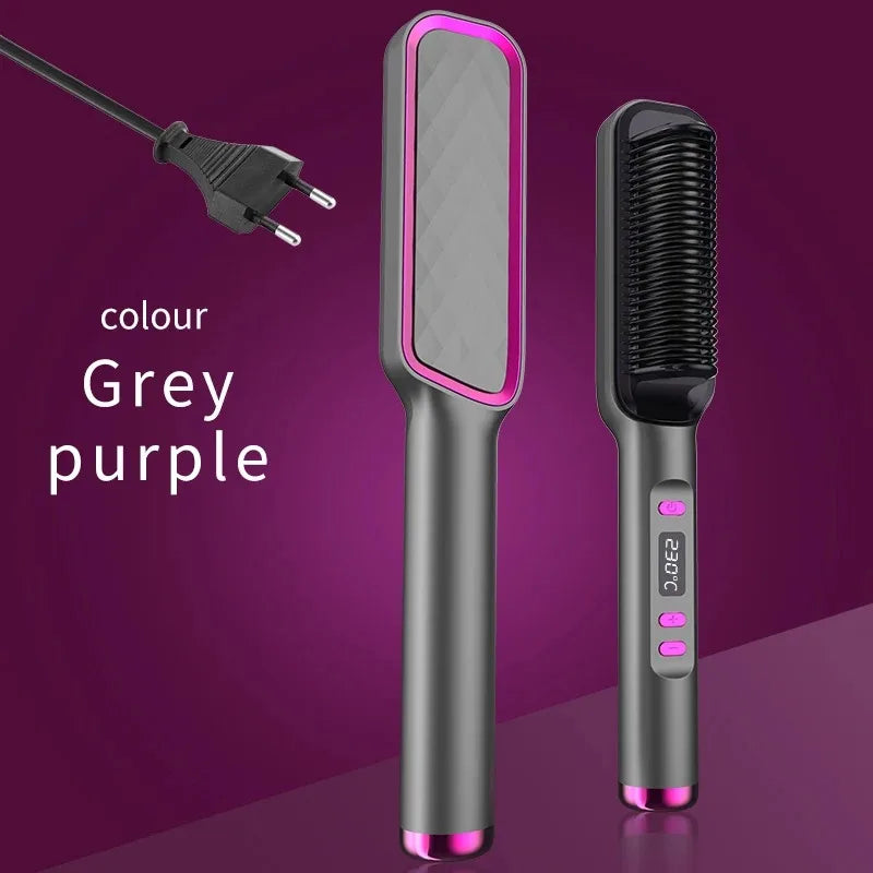 Electric Brush Straightener Multifunctional Hot Comb Negative Ion Anti-Scalding