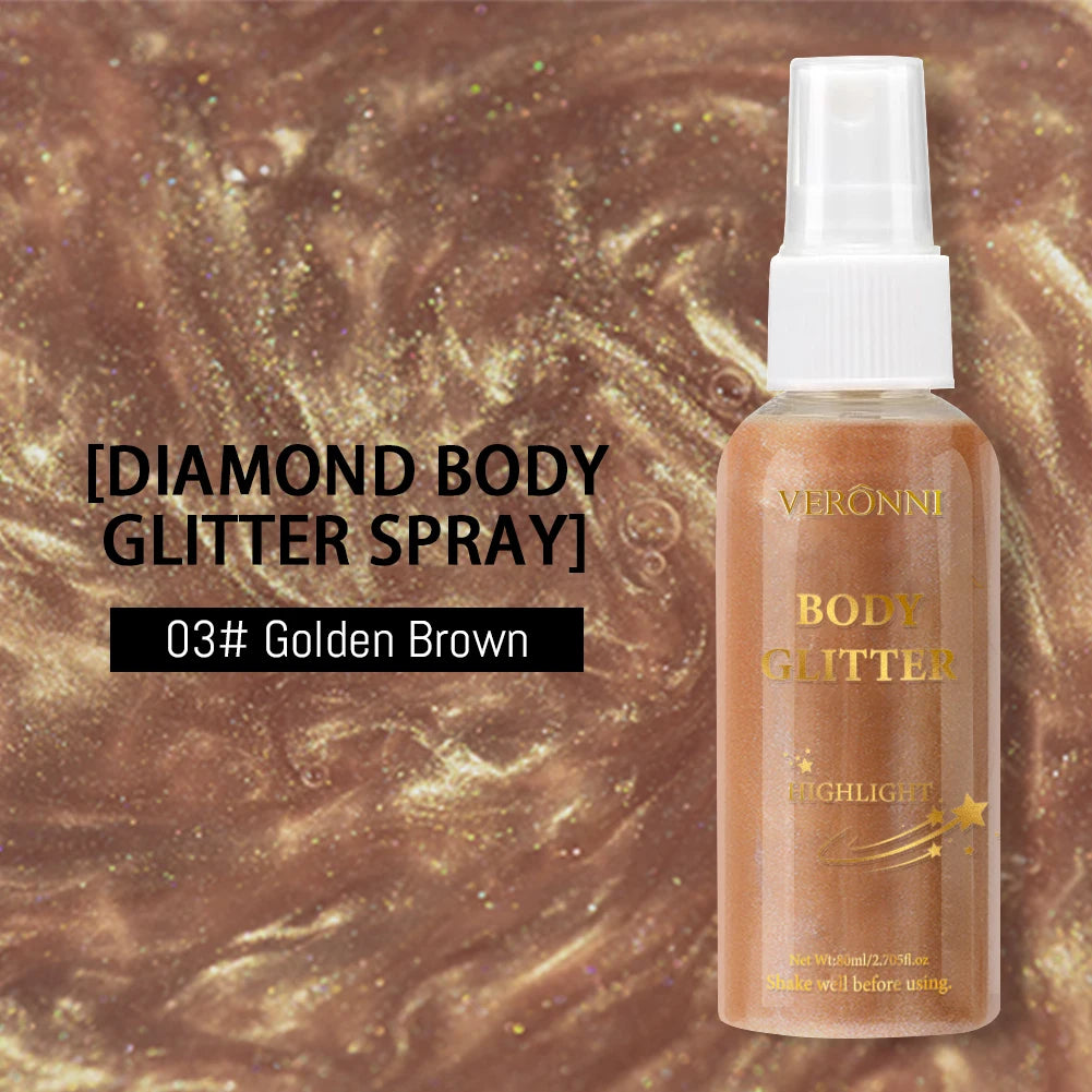 Shimmer Body Highlighter Oil Makeup Full Body & Face Glow-Up