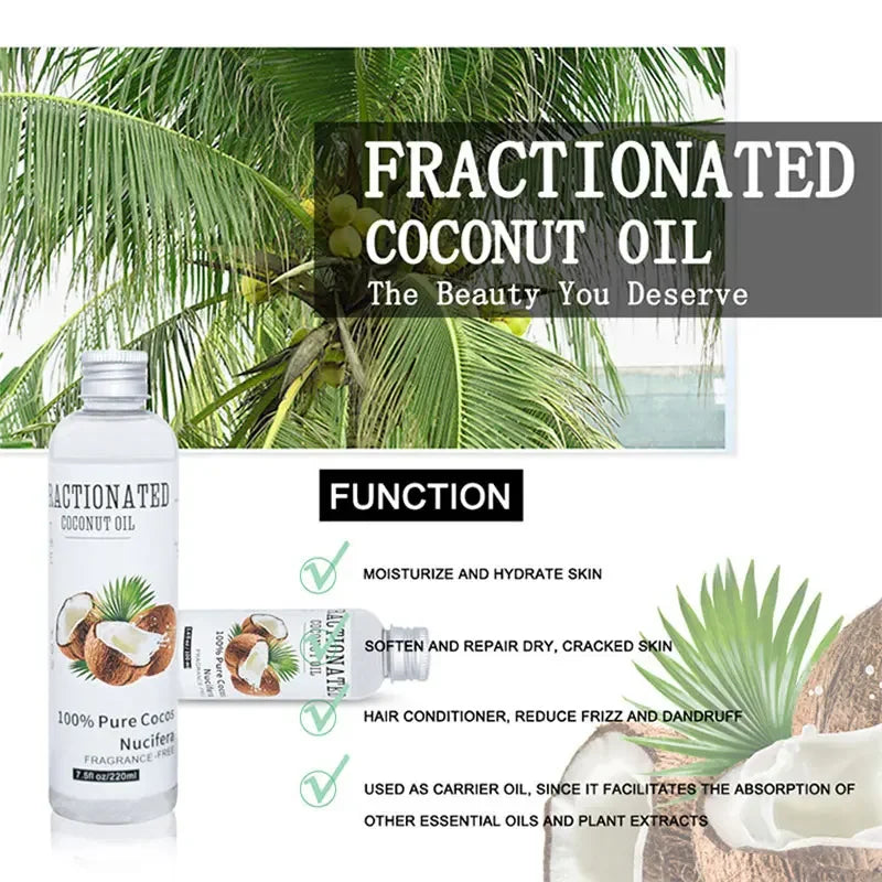 Natural Organic Coconut Oil 100% Body Face Skin Care 100ml