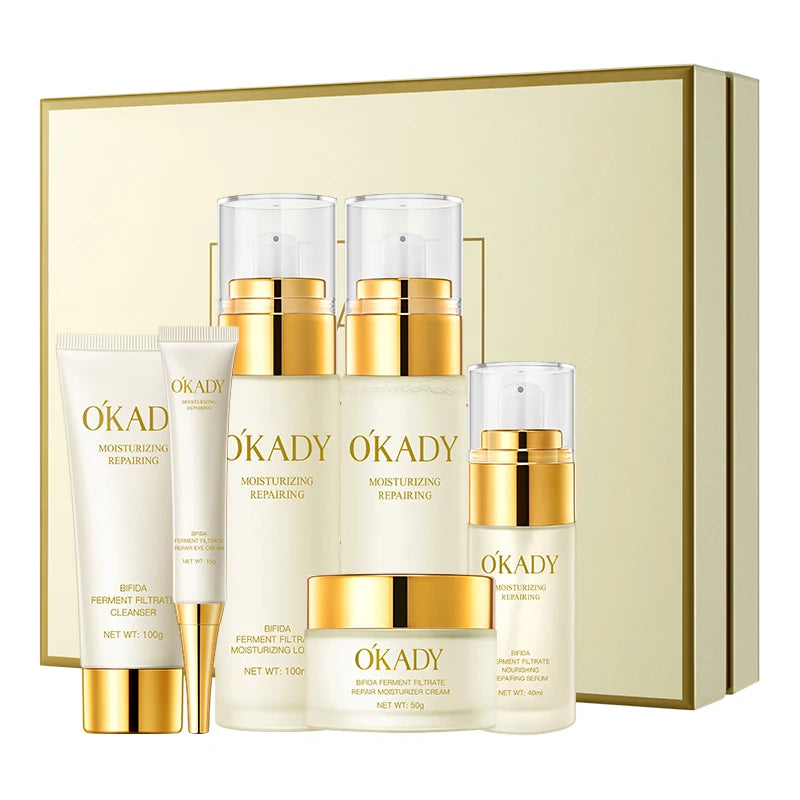 OKADY Bifida Ferment Lysate Moisturizing Anti-Aging Lotion Cream Organic Set