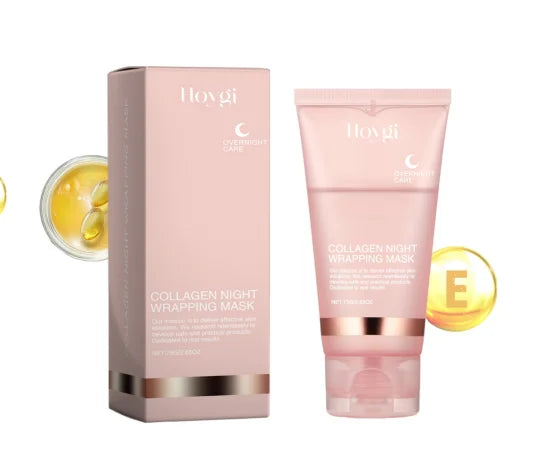 Collagen Overnight Peel Off Facial Mask, Collagen Deeply Hydrates Night Care Mask Cream 75ml