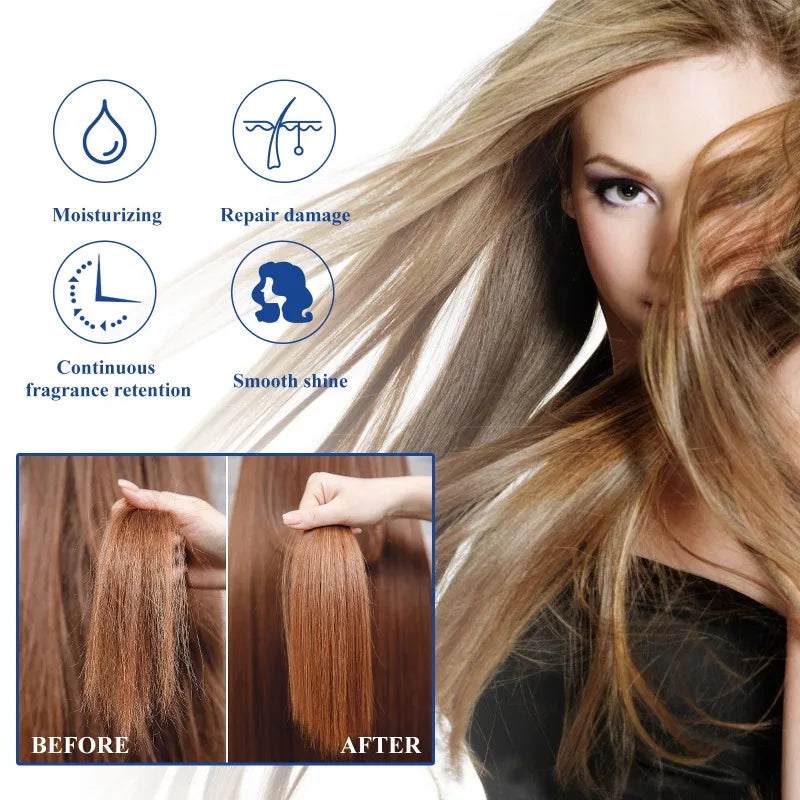 Protein Straight Hair Cream Repairs Damaged Hair Smoothes Frizz and Split Ends