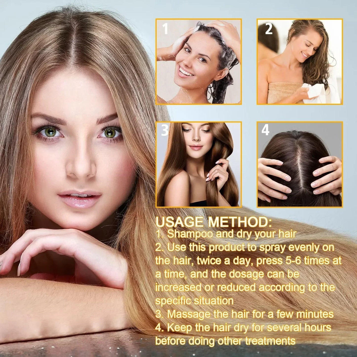 Biotin Hair Growth Spray, Anti-Loss, Prevent Thicken Hair,30ml Treatment for Men & Women