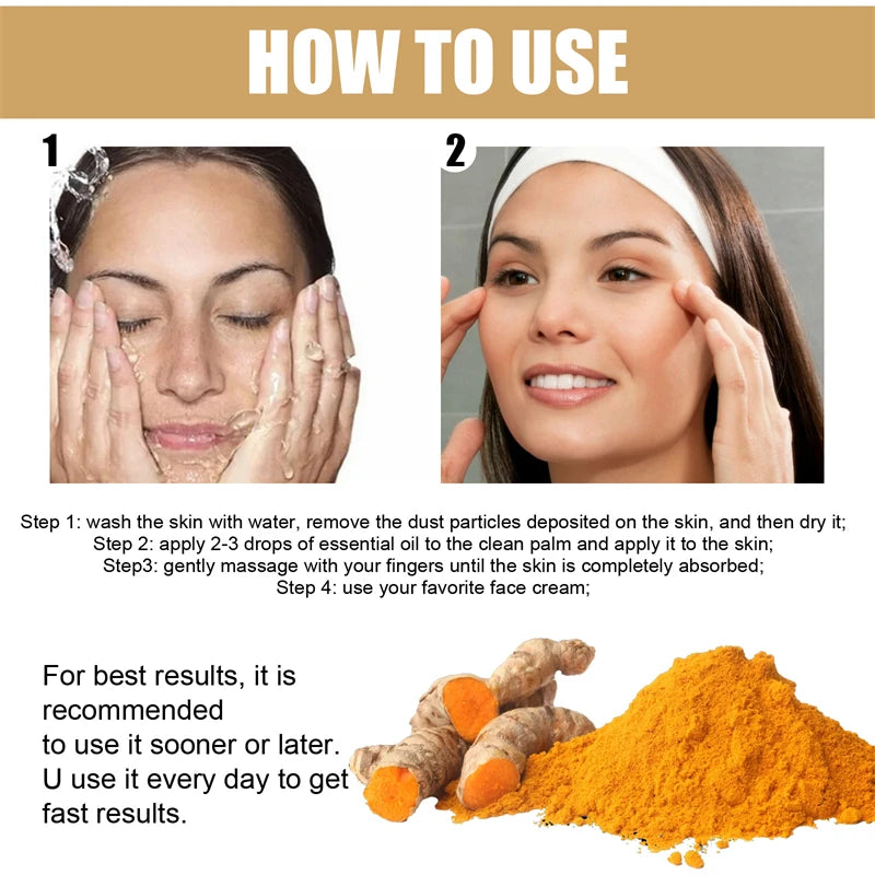 Turmeric Face Serum Shrink Pore Repair Melanin Dark Spot