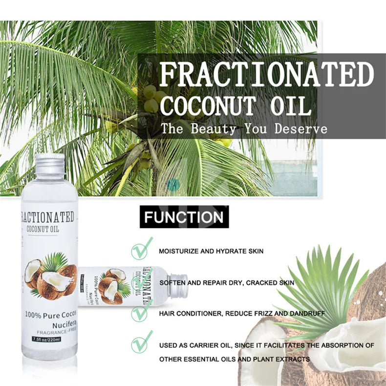 Natural Organic Coconut Oil 100% Body Face Skin Care 100ml