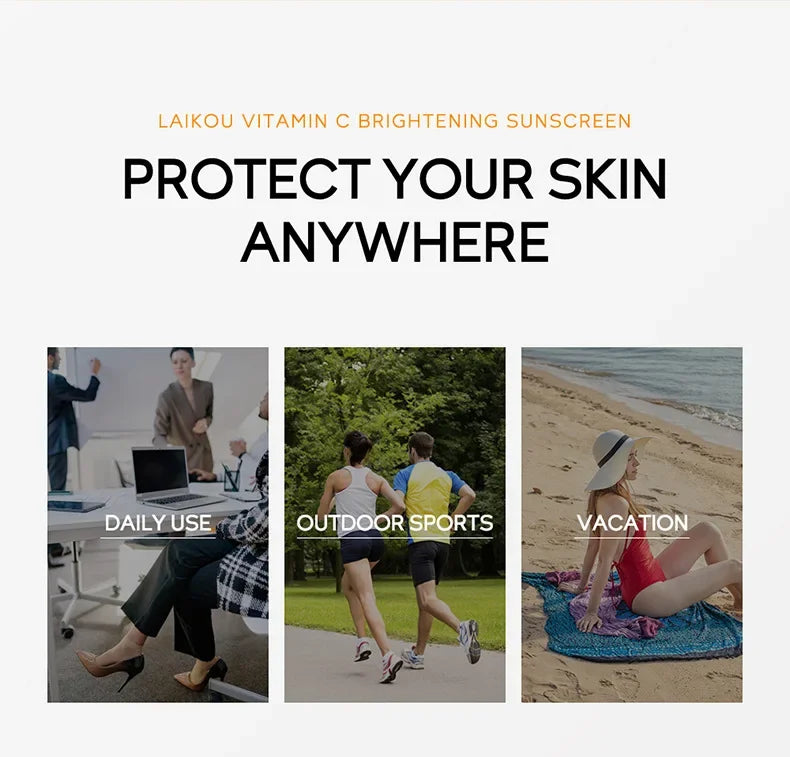 LAIKOU Vitamin C Sunscreen Relief Sun SPF 50+ High Sun Protection Hydrating