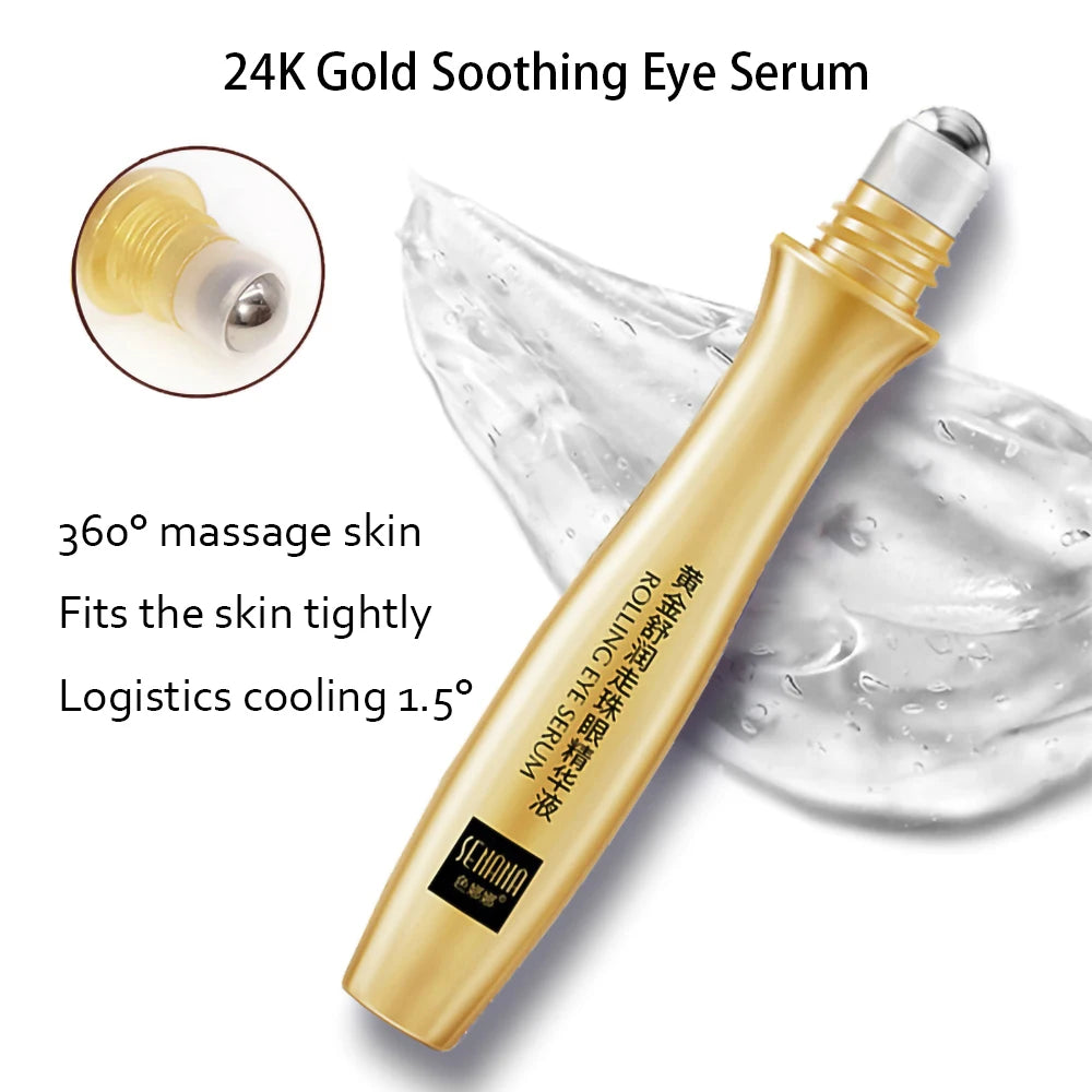 Skincare Set 24K Gold Niacinamide Face Serum Anti Ageing Skin Products Remove Dark Circles Collagen Eye Cream