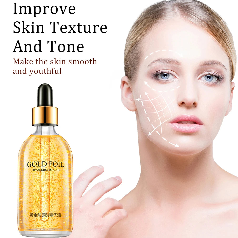 24k Gold Hyaluronic Acid Nicotinamide Face Serum Collagen 100ml
