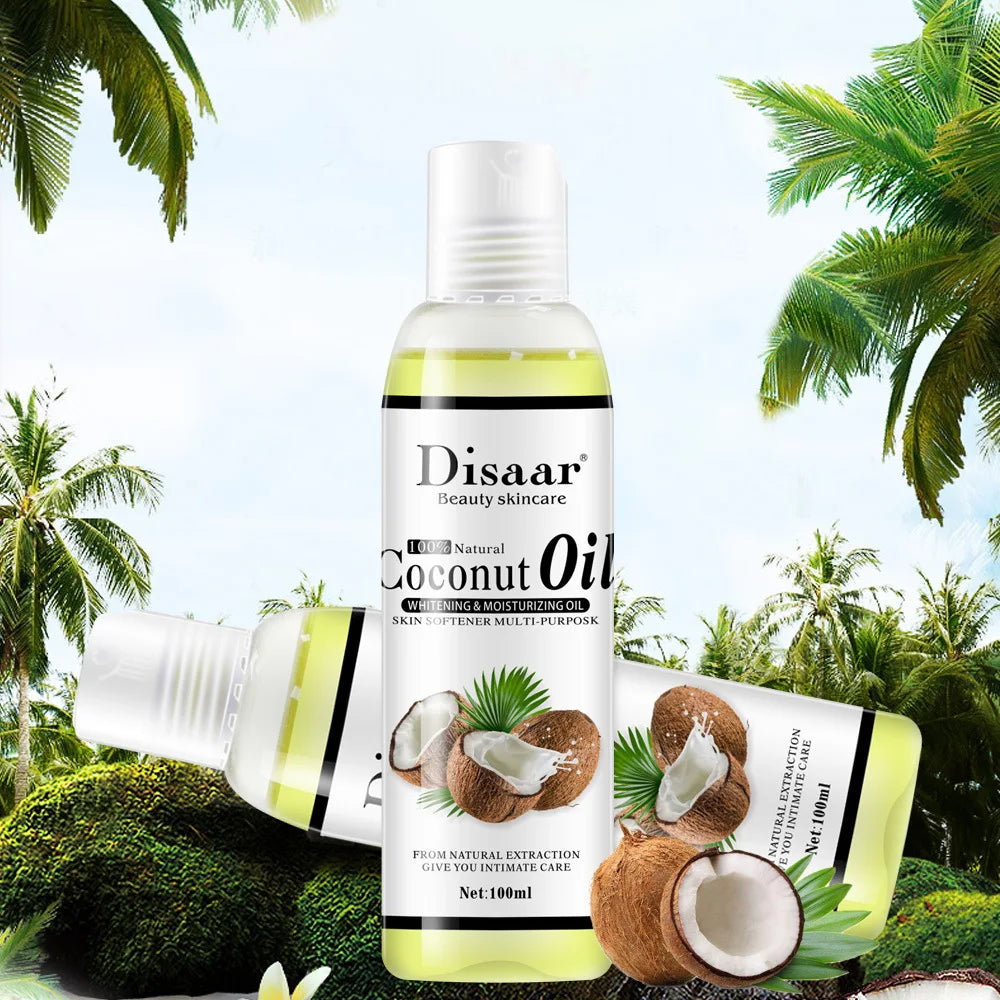Natural Disaar Coconut Organic Virgin Coconut Oil 100% Body and Face Relaxation Oil Control 100ml