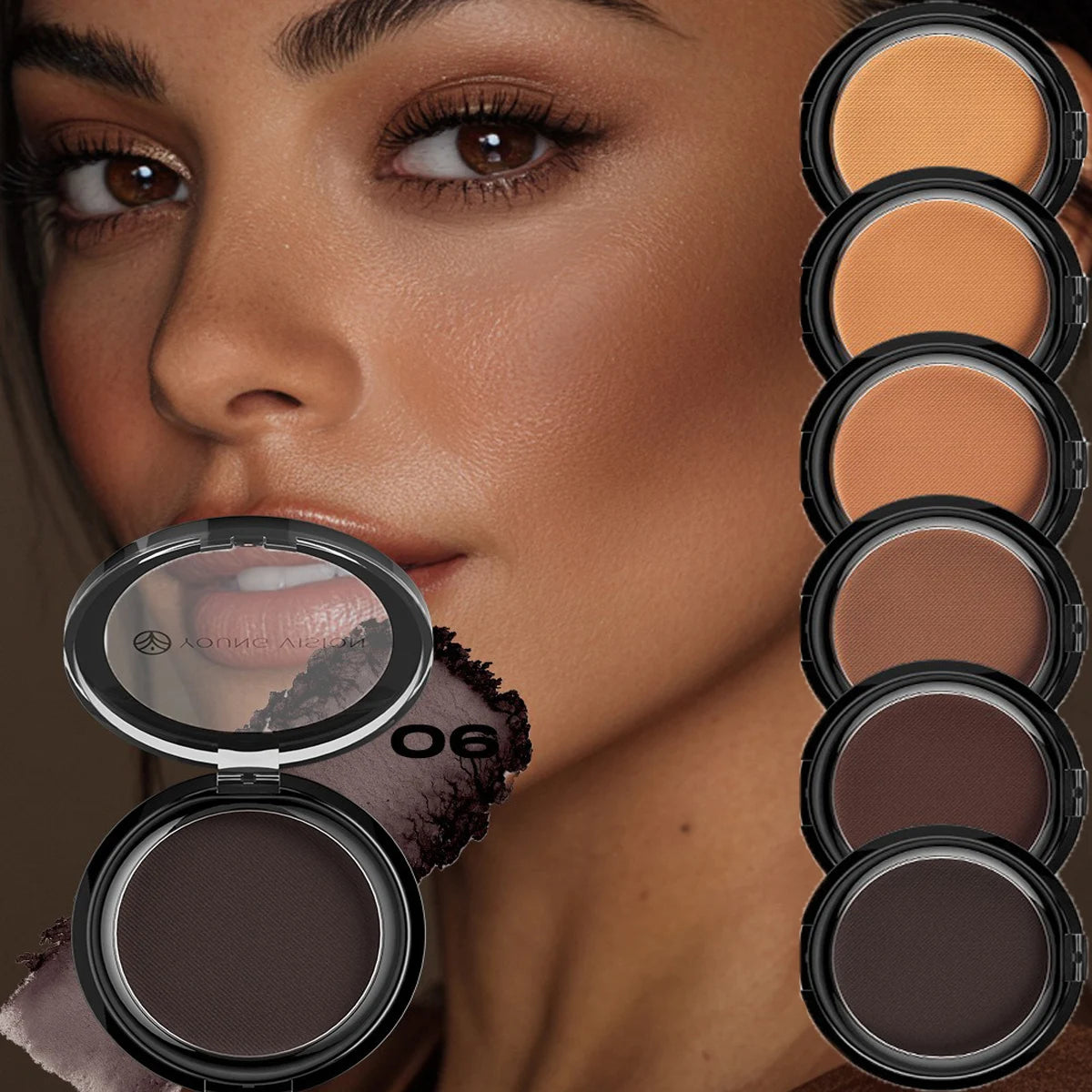 Oil-control Contour Palette Dark Bronzing Powder Highlighter Bronzer