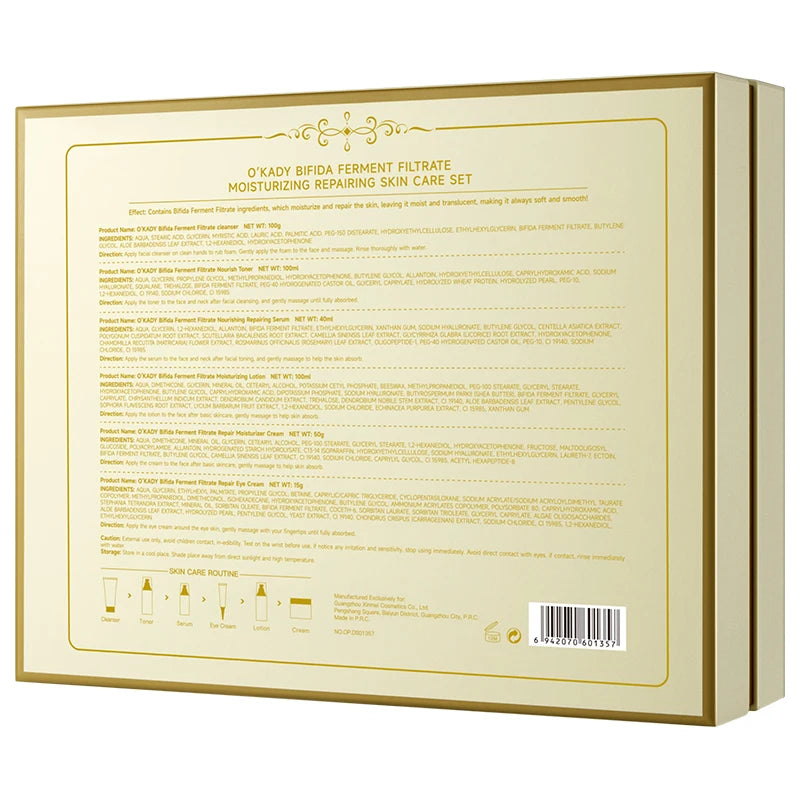 OKADY Bifida Ferment Lysate Moisturizing Anti-Aging Lotion Cream Organic Set