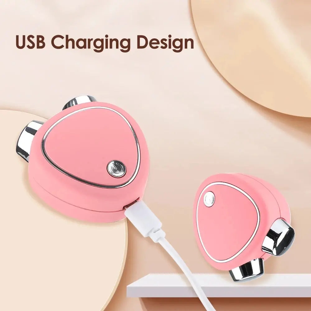 Mini Micro-Electric Facial Beauty Instrument Portable Dual-Head Massage