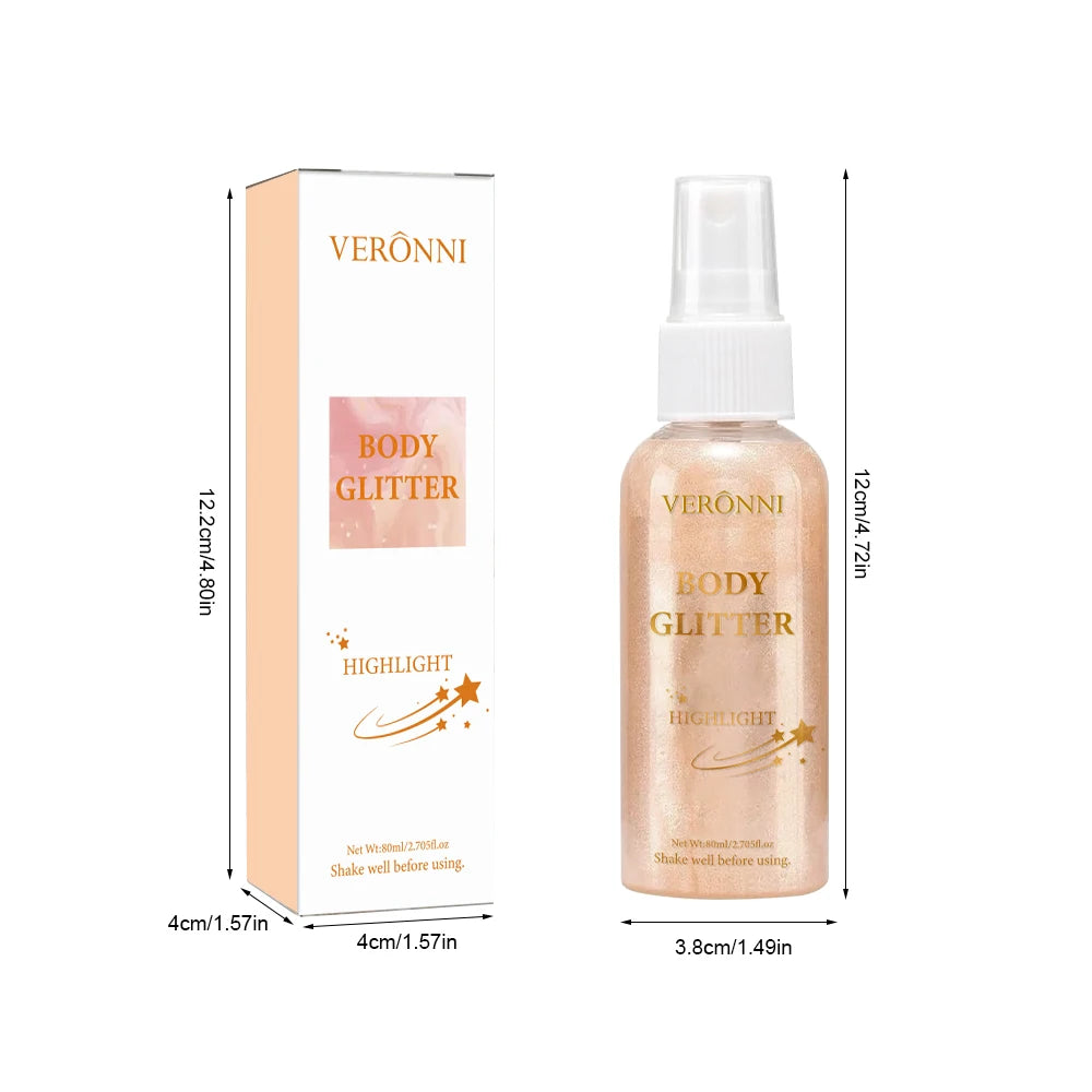 Shimmer Body Highlighter Oil Makeup Full Body & Face Glow-Up