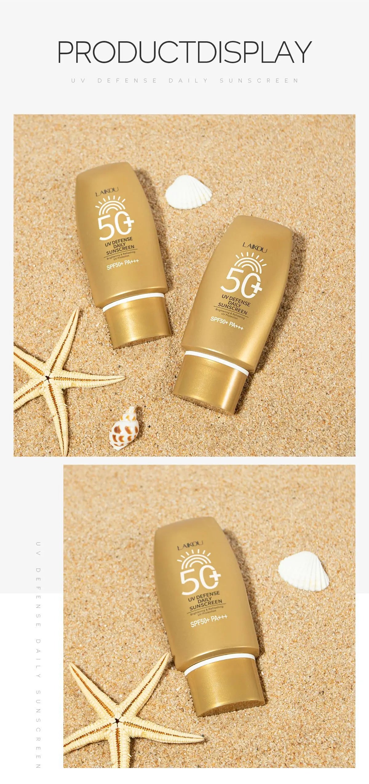 LAIKOU SPF 50+ PA+++ Anti UV Hydrating Face Protective Cream 50g