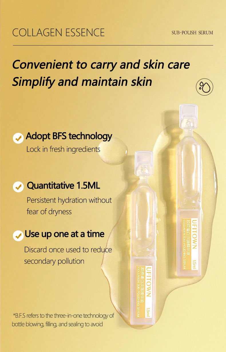 30Pcs Collagen Boost Serum Ceramide Repair Firm Smooth Essence Hyaluronic Acid