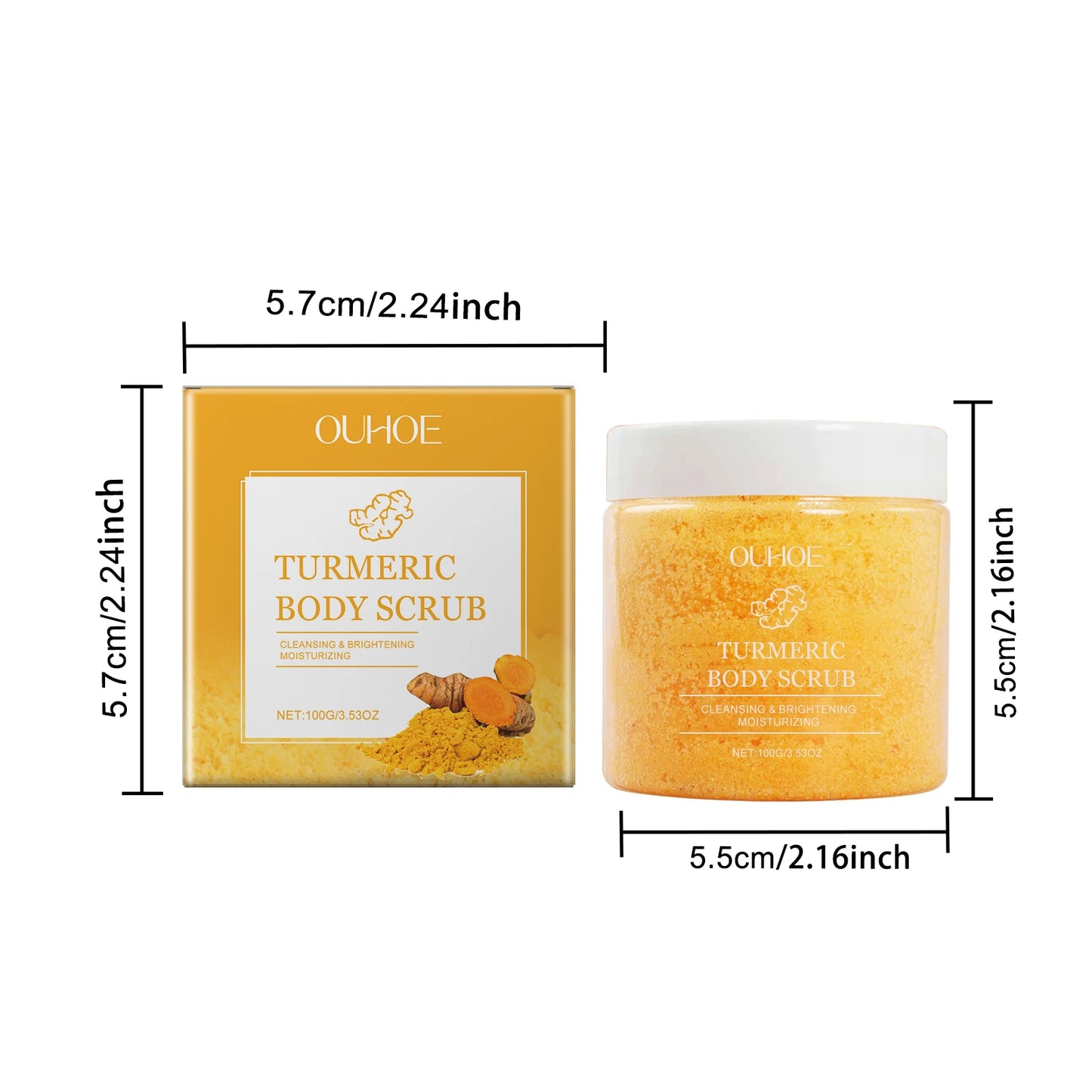 Turmeric Body Scrub Gentle Exfoliating Remove Dead Skin