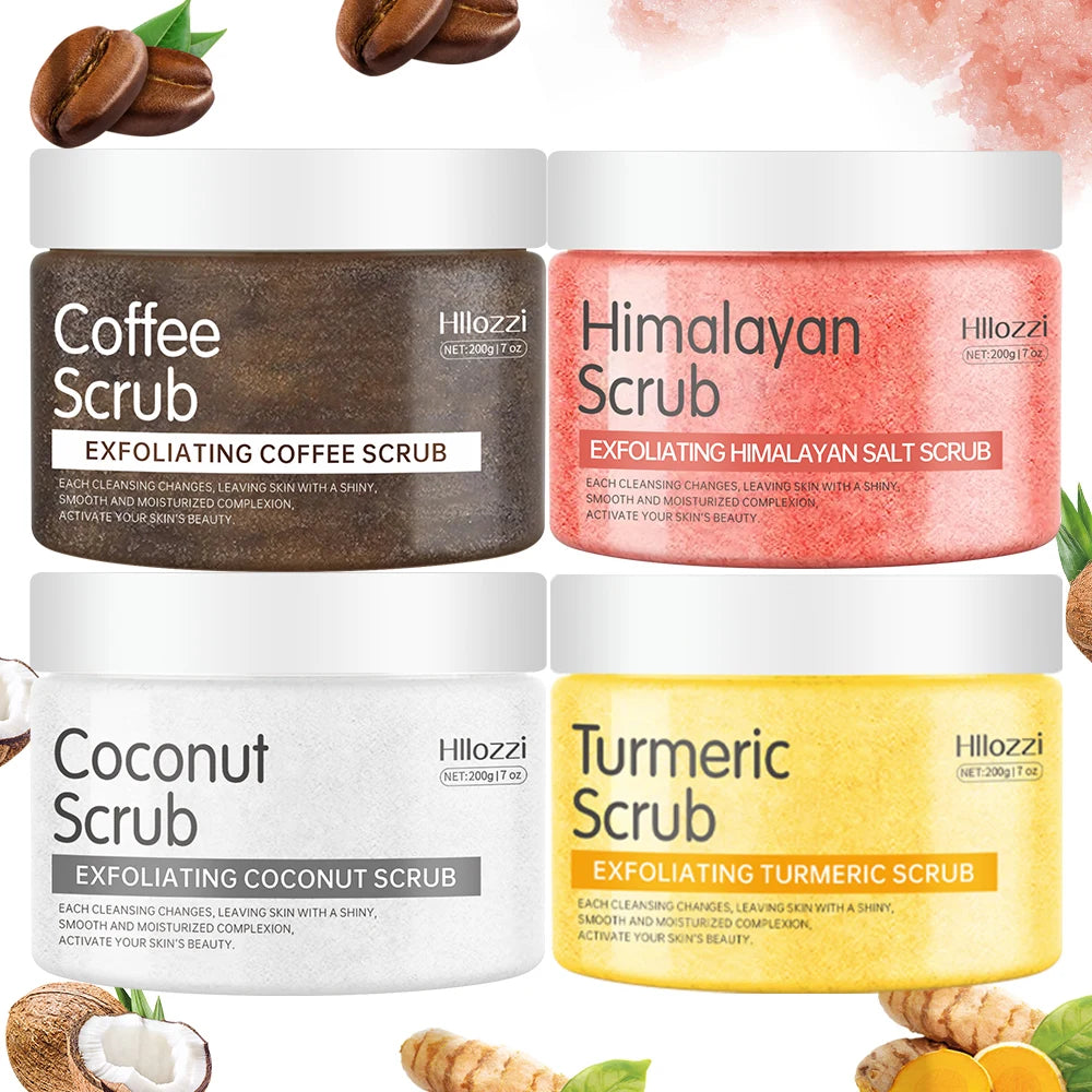 Salt Body Scrub Skin Exfoliating 4 Variants -Turmeric, Coconut, Coffee, Himalayan