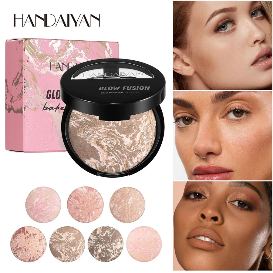 Face Highlighter 7 Palette High Glossy Face Bronze-colored Palette Natural Glow