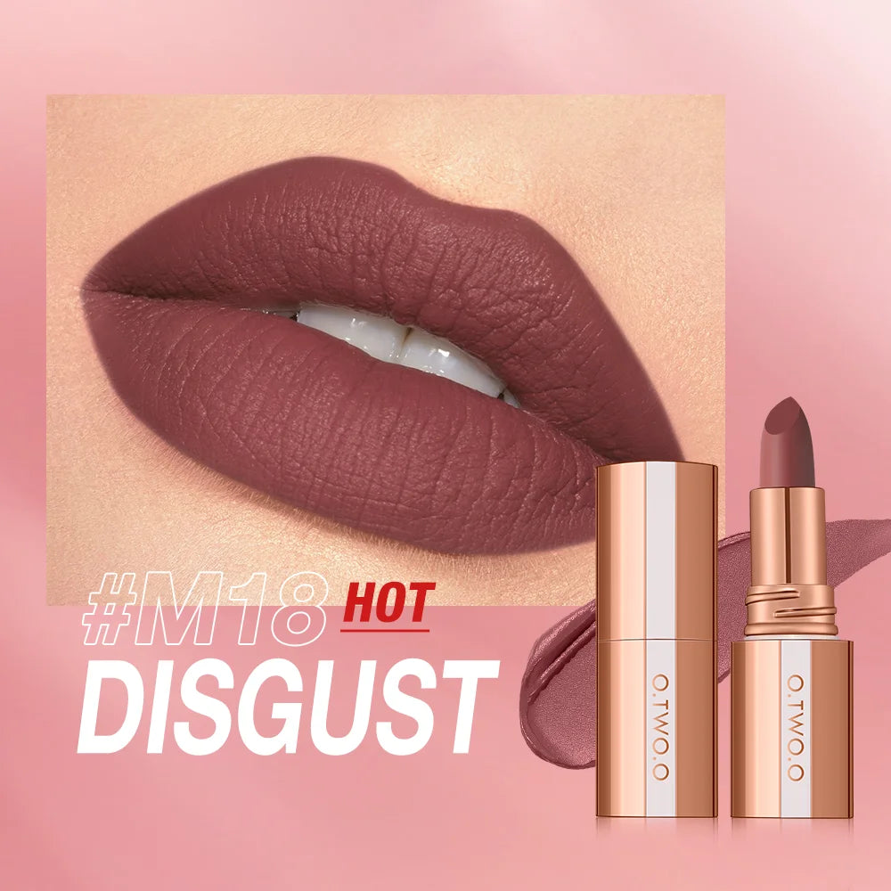 Matte Lipstick O.TWO.O Long Lasting Waterproof Lip Highly Pigmented Velvet Finish Lip