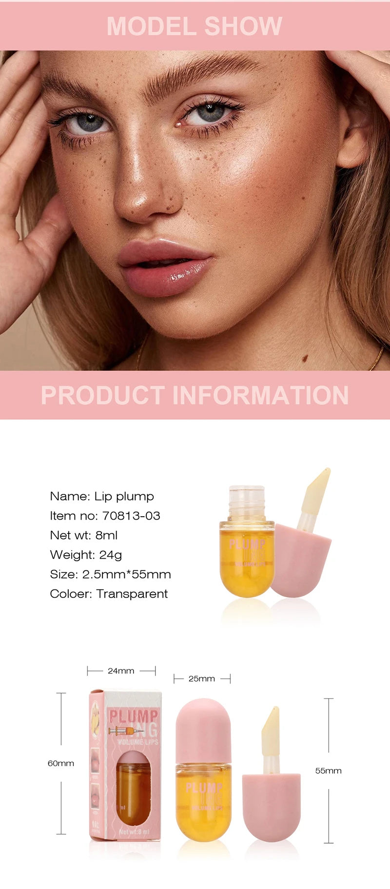 Lipgloss Sexy Cosmetic Volume Long Lasting Lip Plumper Oil Instant Volumising Lip Serum Collagen Lips Volume