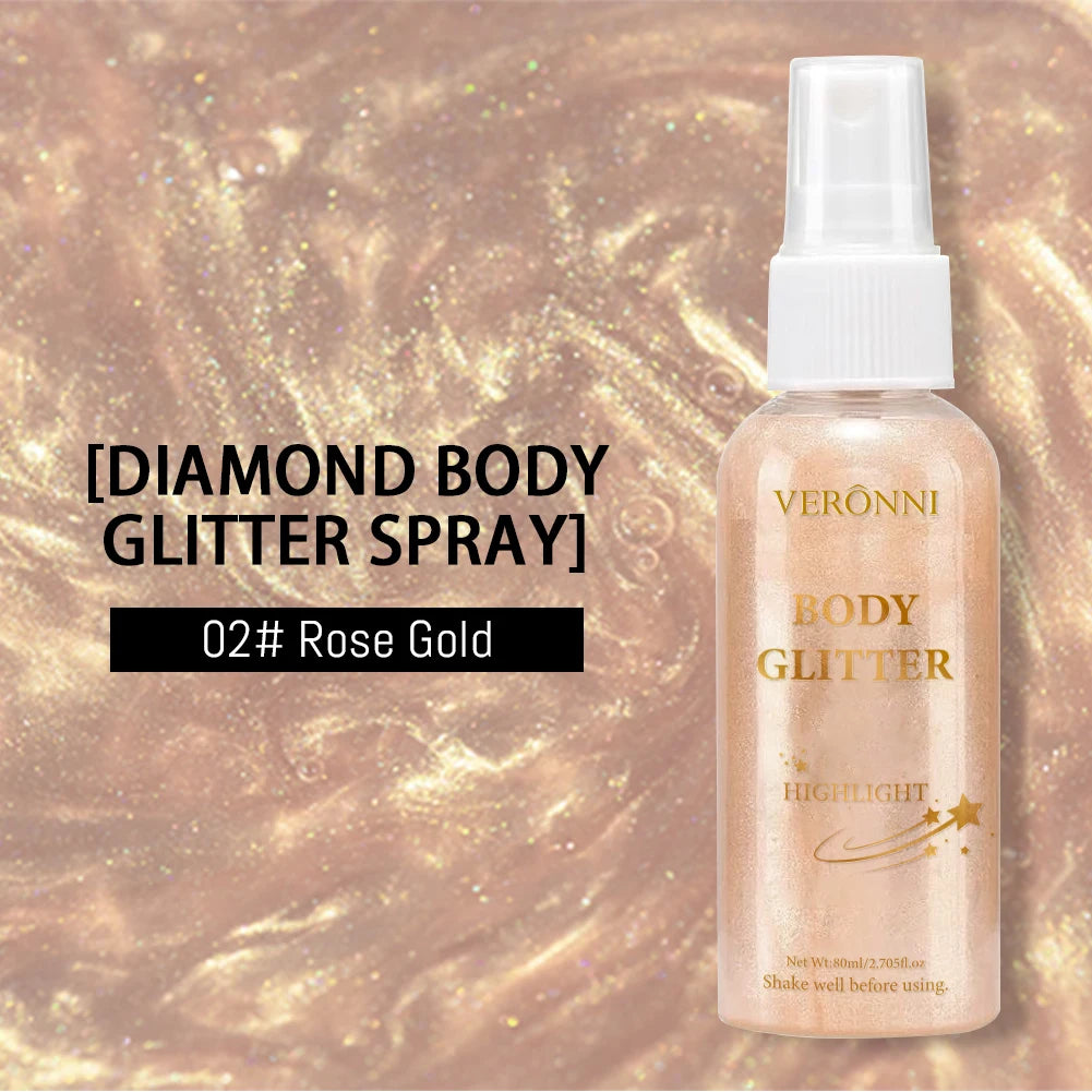 Shimmer Body Highlighter Oil Makeup Full Body & Face Glow-Up