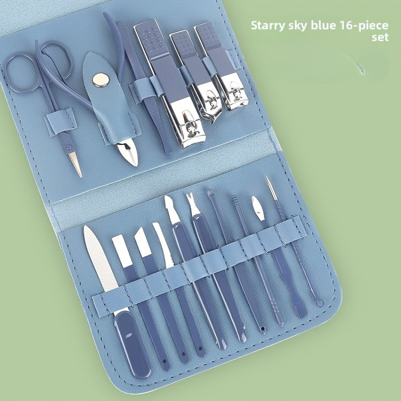 Premium Stainless Steel Nail Care Tool Set in 3 Colors Available