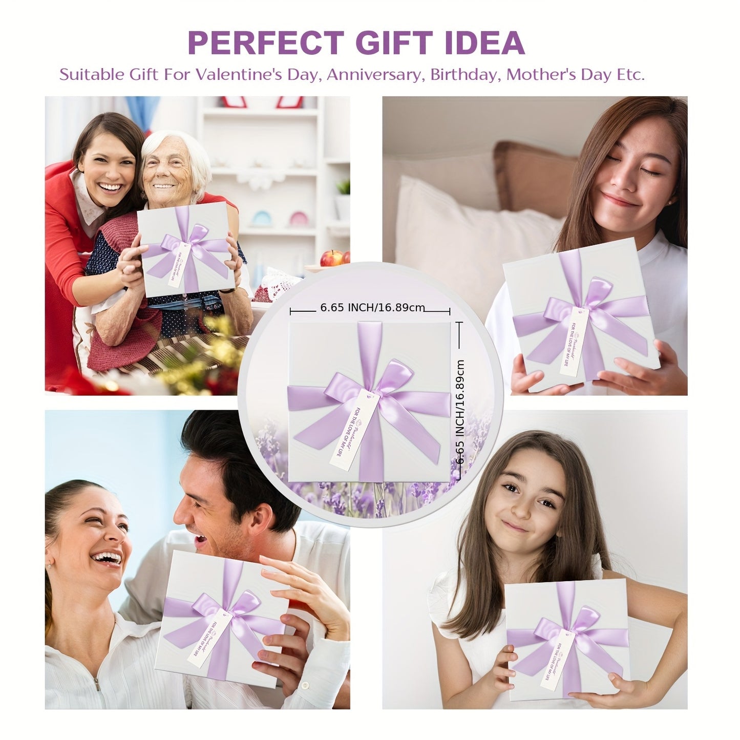 Lavender SPA Gift Box - 8pcs Luxury Bath Set, Natural Handmade