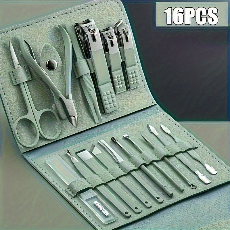 Premium Stainless Steel Nail Care Tool Set in 3 Colors Available