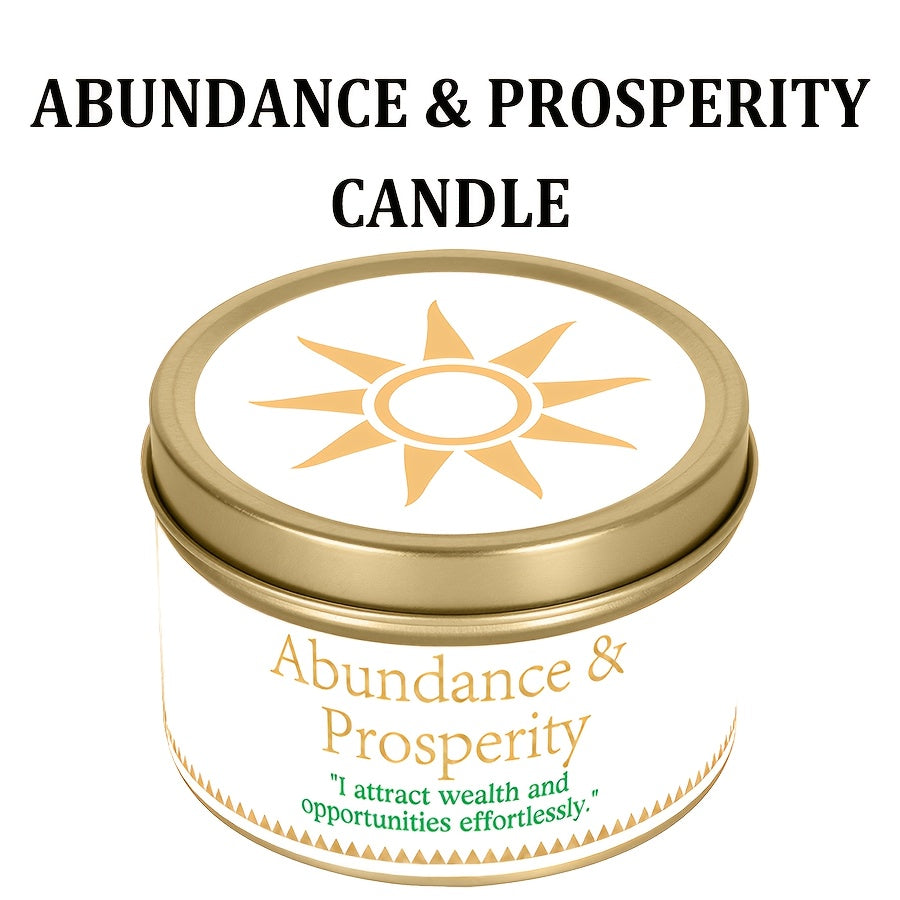 EVODUCK Law of Attraction Abundance Manifestation Candle | Patchouli & Cinnamon 3oz Scented Soy Wax Candle with Yellow & Golden Crystal | for Focus, Meditation, Yoga & Reading