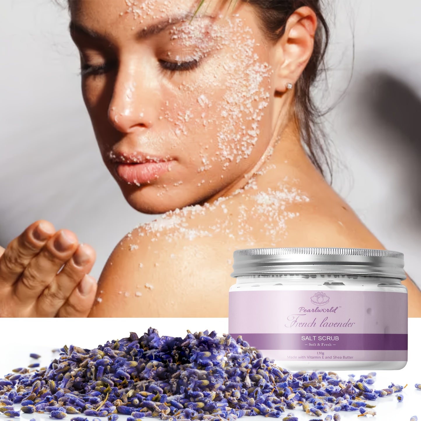 Lavender SPA Gift Box - 8pcs Luxury Bath Set, Natural Handmade