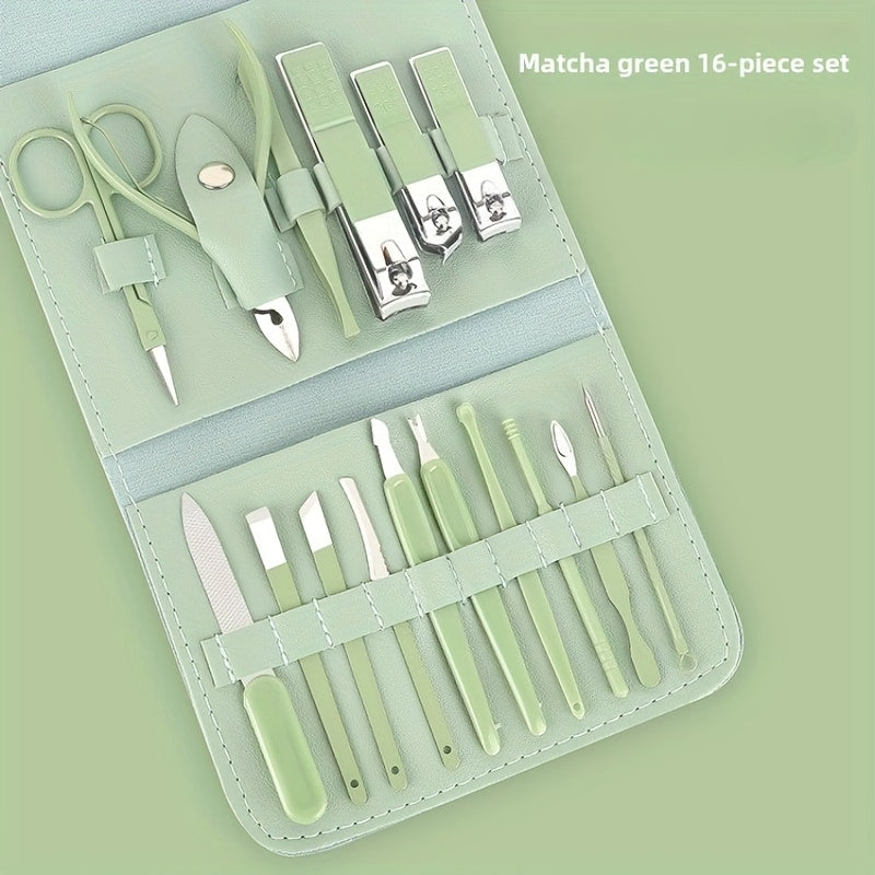 Premium Stainless Steel Nail Care Tool Set in 3 Colors Available