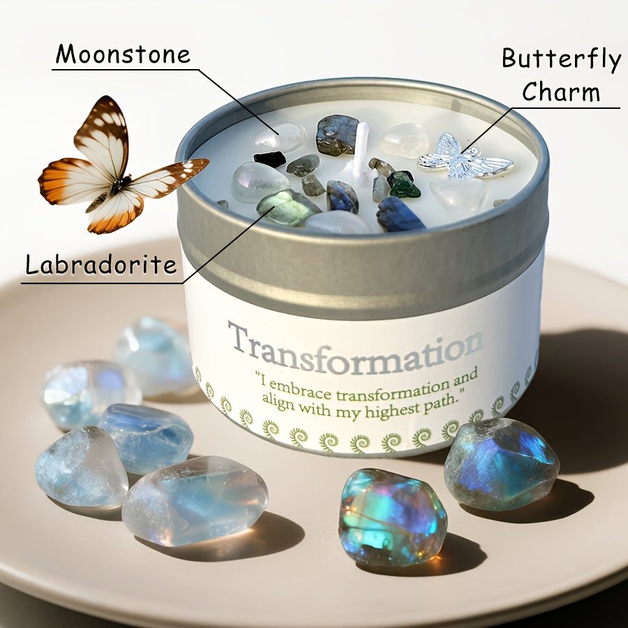 Law of Attraction Metamorphosis New Beginnings Manifestation Candle Crystal Ritual Scented Candle