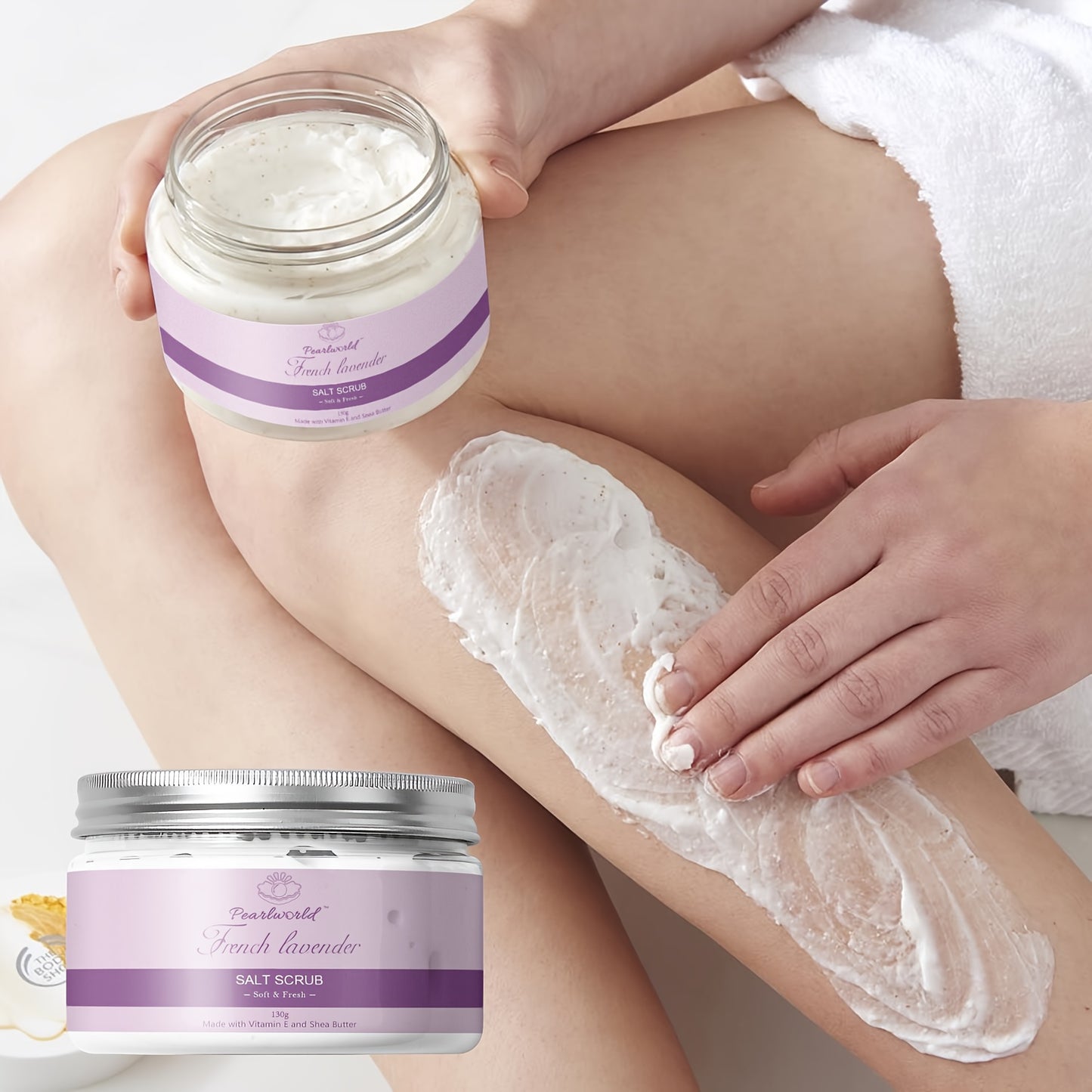 Lavender SPA Gift Box - 8pcs Luxury Bath Set, Natural Handmade