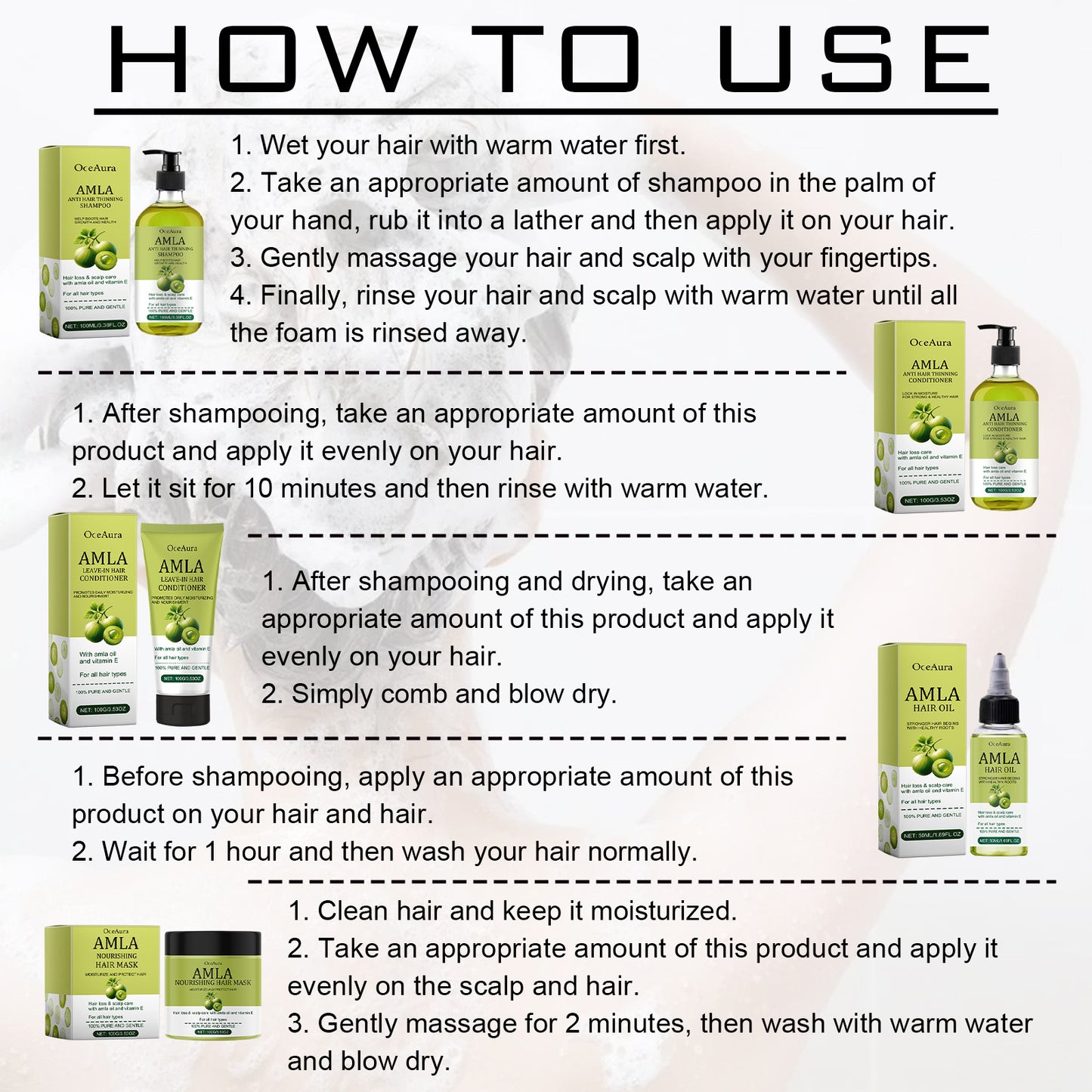 Castor Oil Natural Hair Care Shampoo Conditioner Repair Hot Dyeing Damage Oil Mask