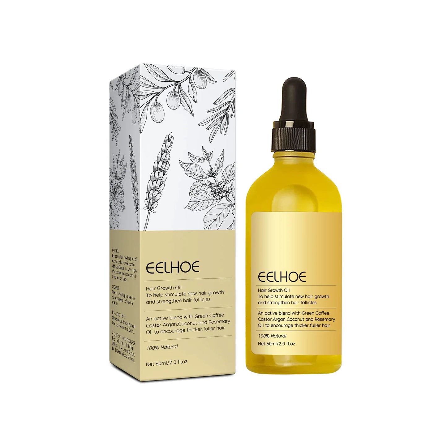 Rosemary Hair Essential Oil Veganic Prevent Hair Loss Smooth Hairs Nourish Hair Care Oil 60ml